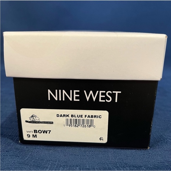 Nine West Bow Slip-on Espadrille Slide - Bandana Blue - NIB - Picture 8 of 14